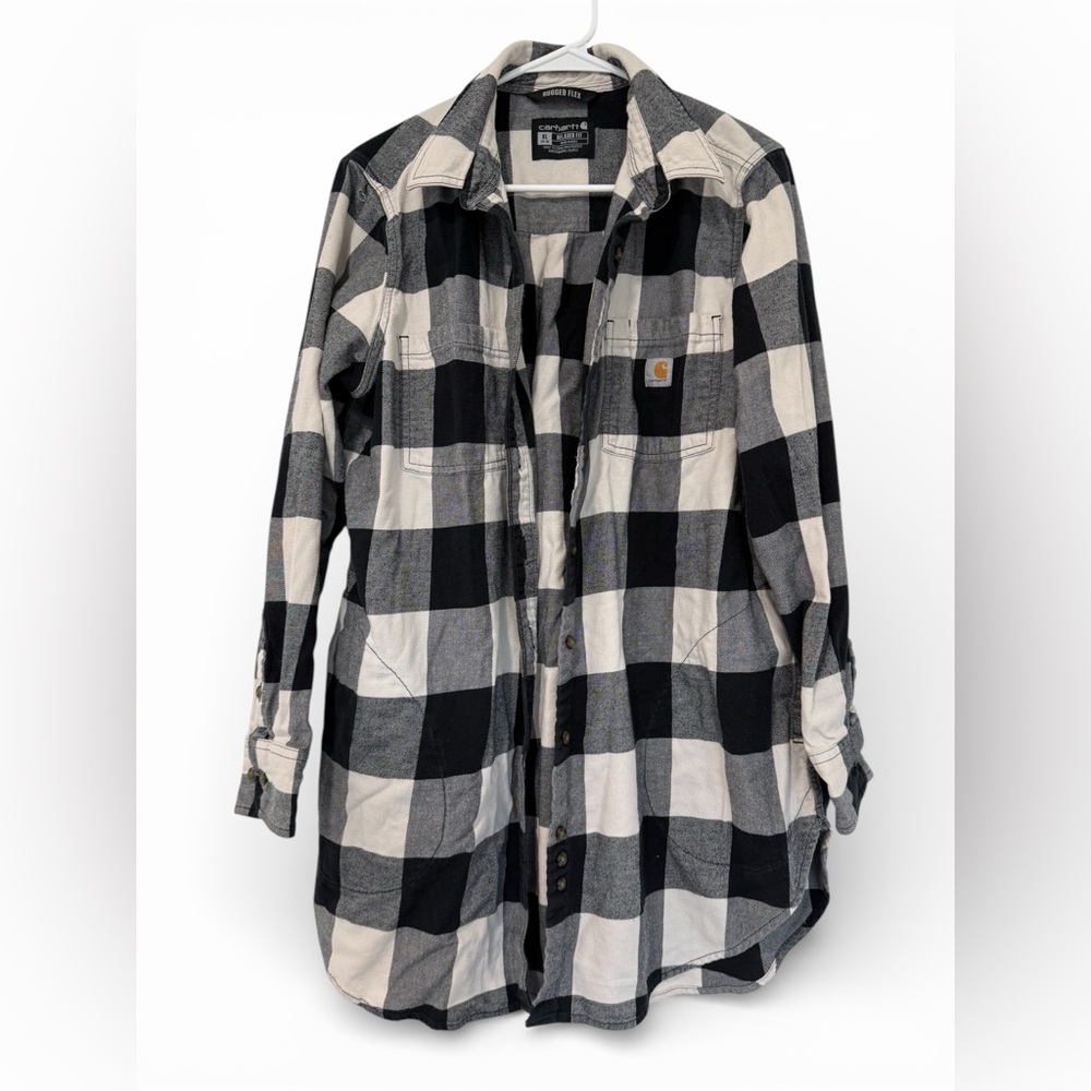 Carhartt Black and White Checkered Button down shirt